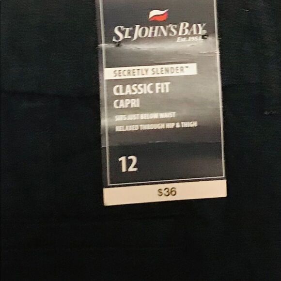 St John's Bay Secretly Slender Capri Classic Fit NWT - Picture 9 of 15